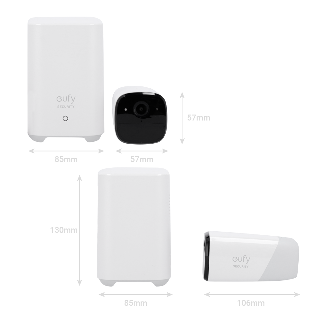 EUFY-CAM2C-S210 / Kit 2 Caméras / Wi-Fi / 2MP / IR 7m / IP67