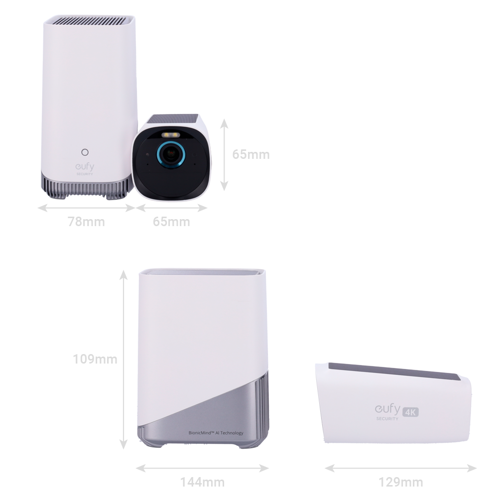 EUFY-CAM3-S330 / Kit 2 Caméras solaires + 1 HomeBase Eufy par Anker