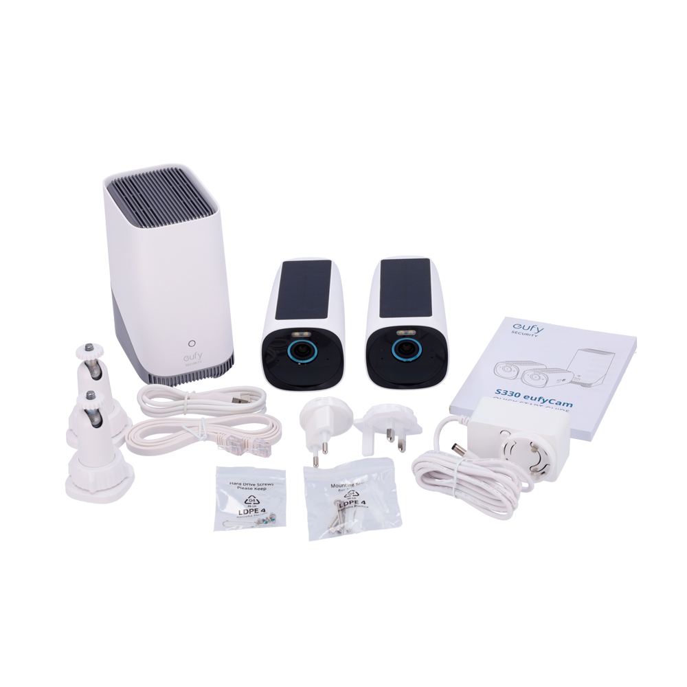 EUFY-CAM3-S330 / Kit 2 Caméras solaires + 1 HomeBase Eufy par Anker