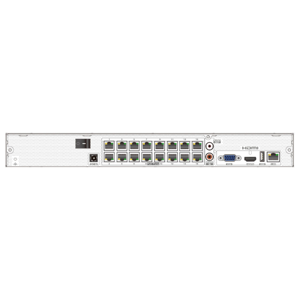 SF-NVR6216-16P-B2/ NVR / IP / 16 Ports PoE / jusqu'à 8Mpx/ AI