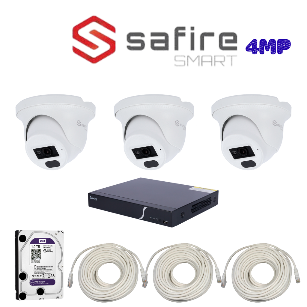 PACK 3 CAMERA SAFIRE SMART 4MP-IP / PACK-SFSMART-IP-3-4MP