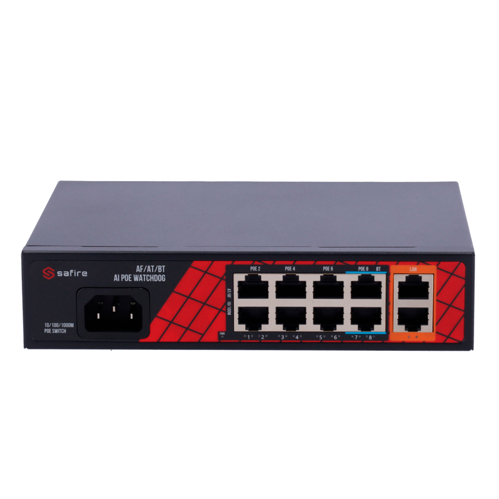 Safire Switch Hi-PoE /SF-SW1008HIPOE-H-120