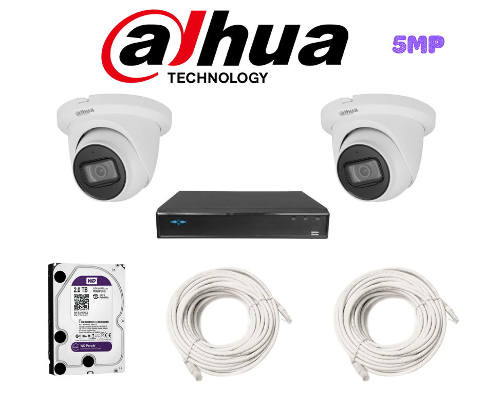 PACKDAH-IP-5MP-2 / PACK 2 CAMERAS DAHUA 5MP-IP