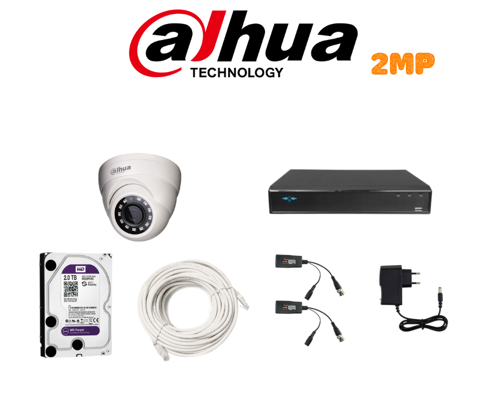 PACKDAH-HDCVI-2MP-1 / PACK 1 CAMERA DAHUA 2MP-HDCVI