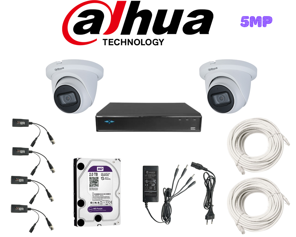 PACKDAH-HDCVI-5MP-2 / PACK 2 CAMERAS DAHUA HDCVI-5MP