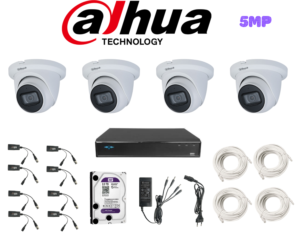 PACKDAH-HDCVI-5MP-4 / PACK 4 CAMERAS DAHUA HDCVI-5MP