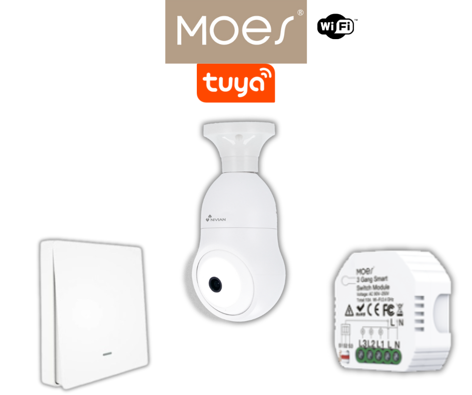 PACK Domotique caméra ampoule Wi-Fi / MOES / PACK-DOMcam-WIFI-1