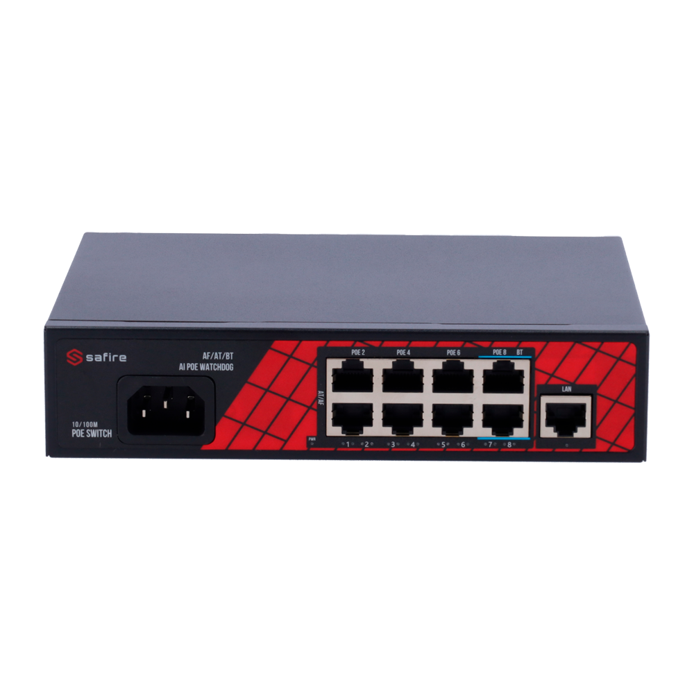 SF-SW0908HIPOE-120 / 8 ports / 10/100Mbps / 1 Uplink