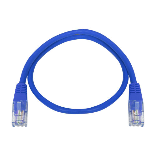 Cordon RJ45 UTP Cat 5E 0,3m Bleu