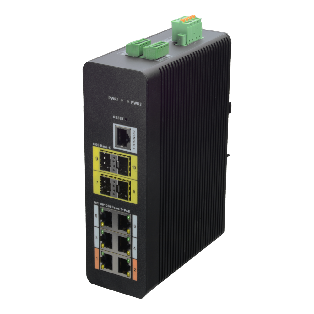 X-Security - Switch industriel configurable - 6 ports RJ45