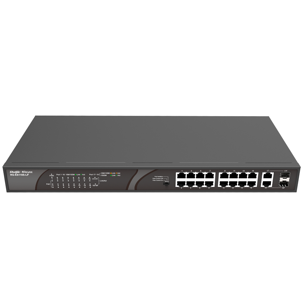 Reyee Switch 16 Ports PoE de bureau / RG-ES118S-LP