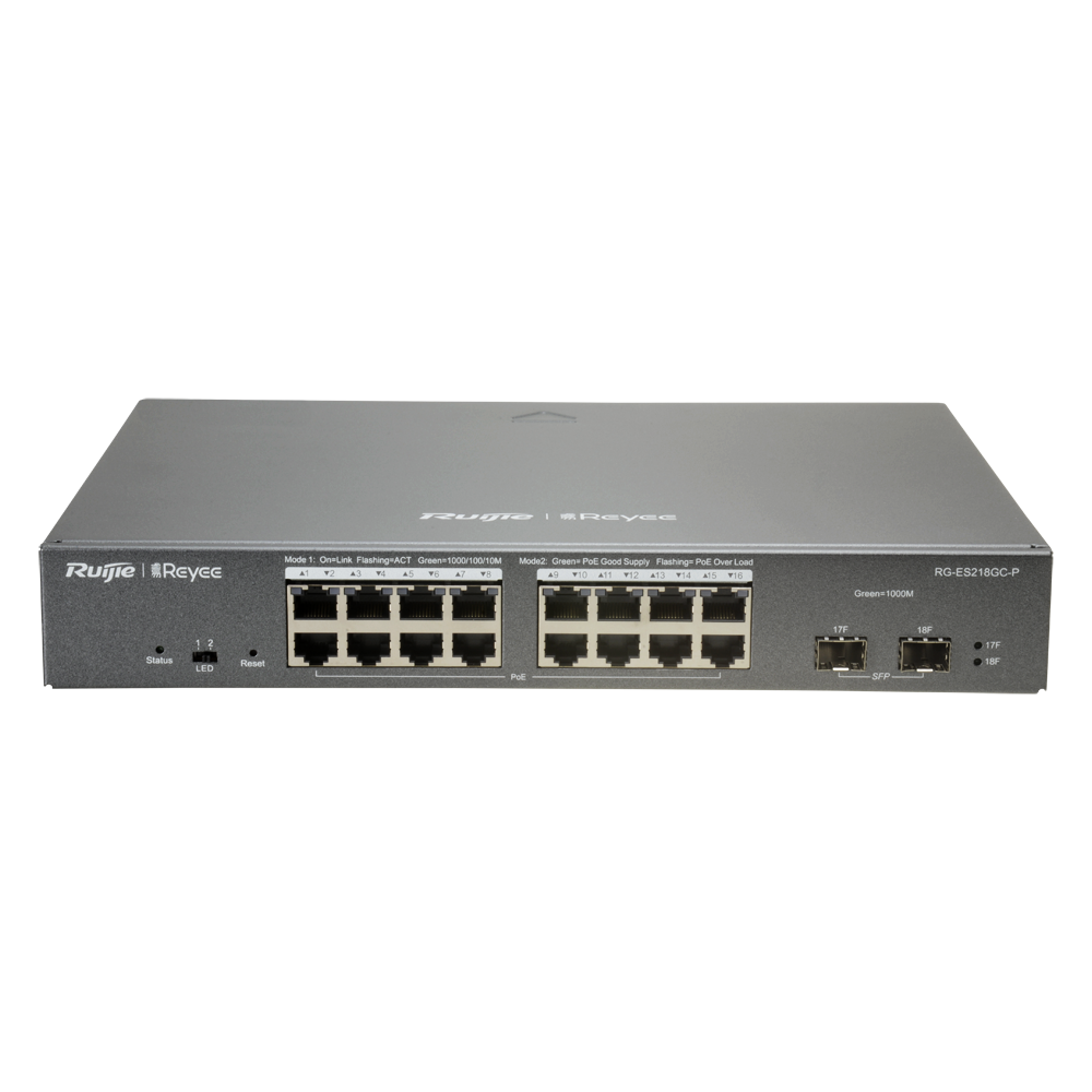 Reyee Switch 16 ports PoE Cloud Administrable / RG-ES218GC-P