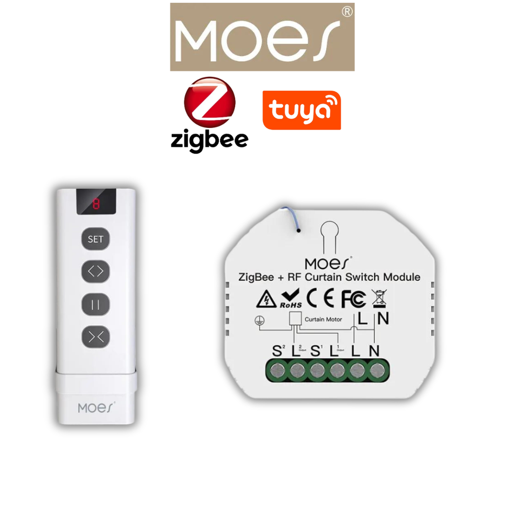 Pack zigbee volet télécommande 9 canaux murale / PACKMO-Z-VRT9C-1