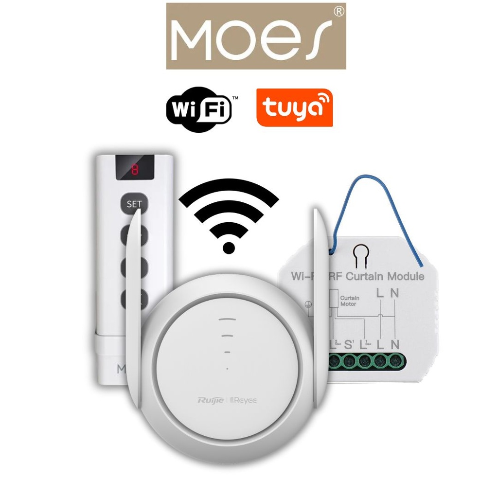 Pack wifi volet roulant, télécommande 9 canaux mural + répéteur wifi / PACKMO-WRW-VRT9C-1