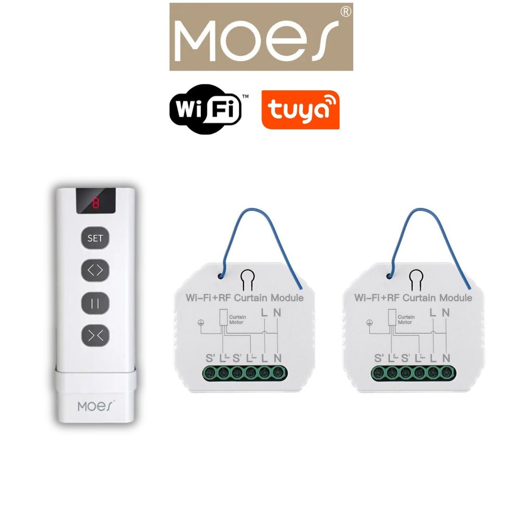 Pack 2 wifi volet roulant, télécommande sans fil / PACKMO-W-VRT9C-2