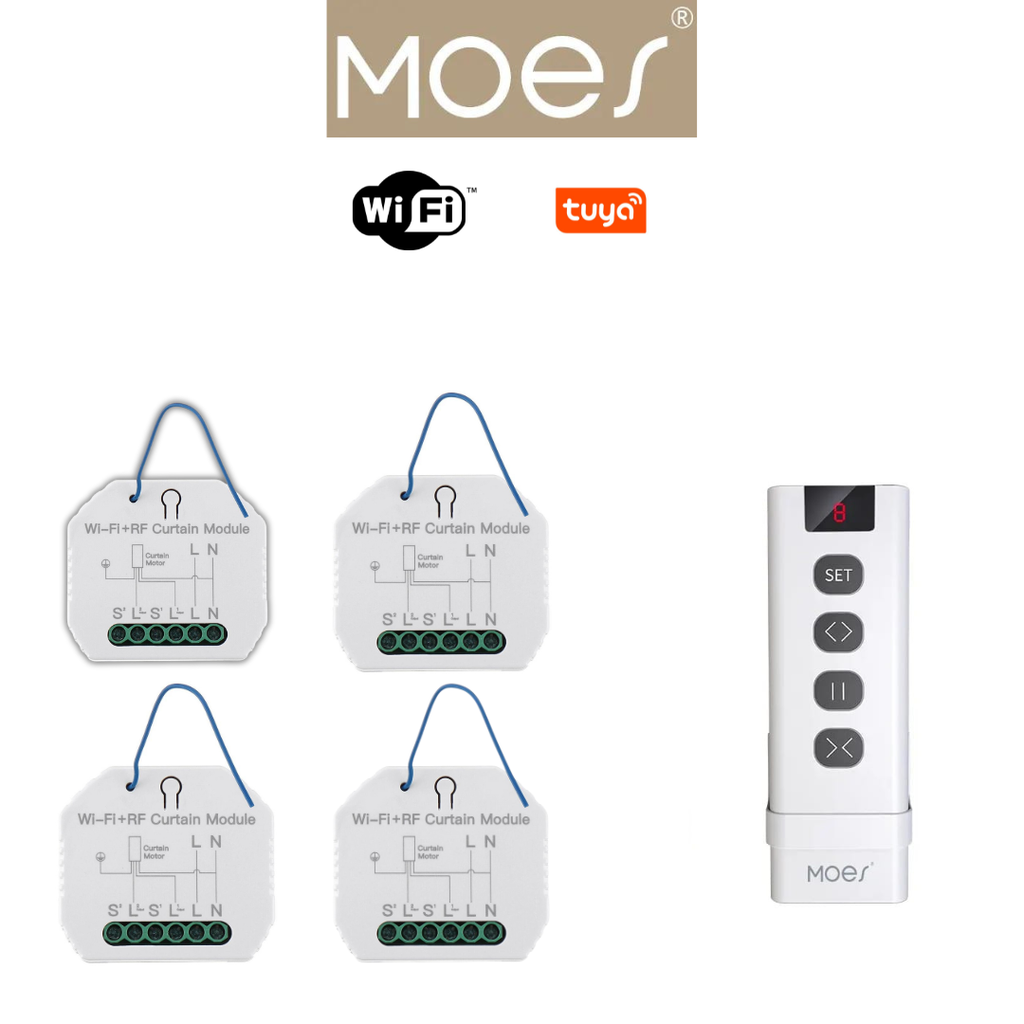 Pack 4 wifi volet roulant, télécommande sans fil / PACKMO-W-VRT9C-4