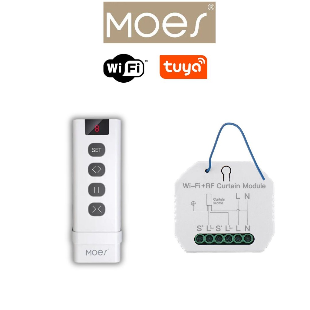 Pack wifi volet roulant télécommande 9 canaux mural / PACKMO-W-VRT9C-1