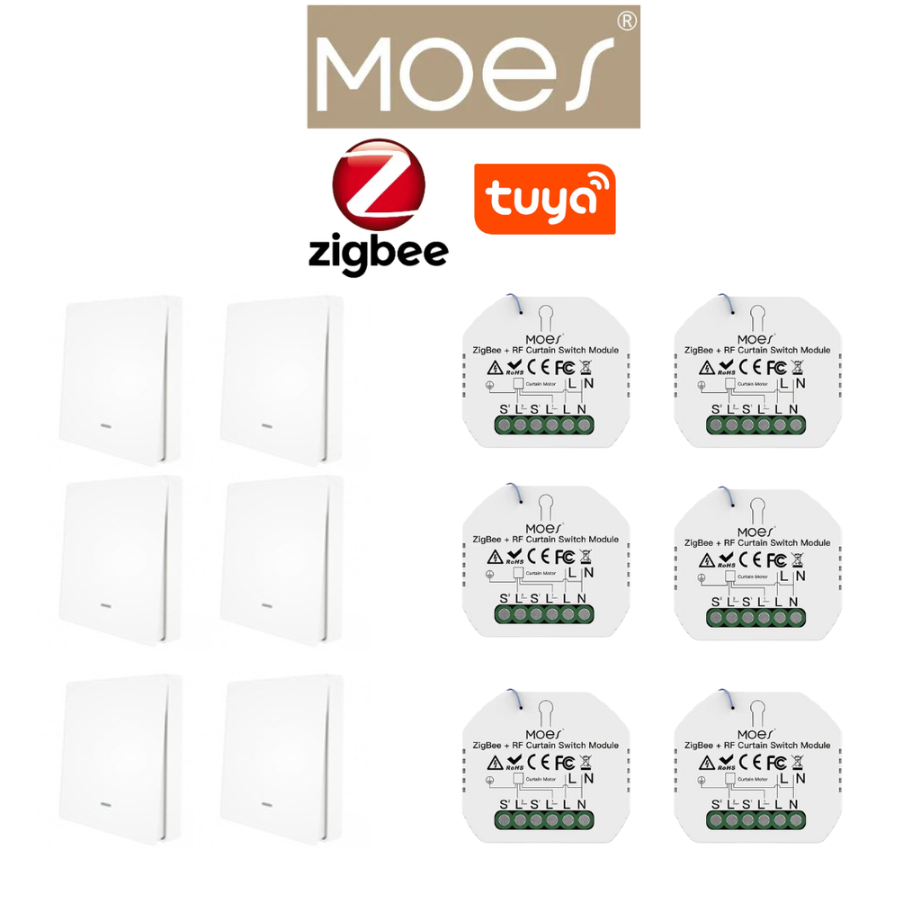 Pack 6 MOES zigbee éclairage / PACKMO-Z-ECL-6