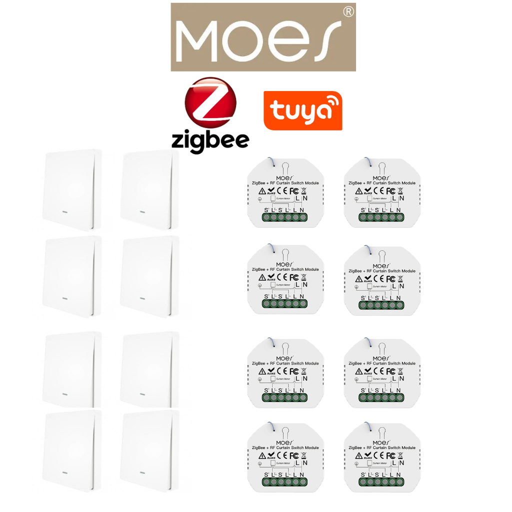 Pack 8 MOES zigbee éclairage / PACKMO-Z-ECL-8