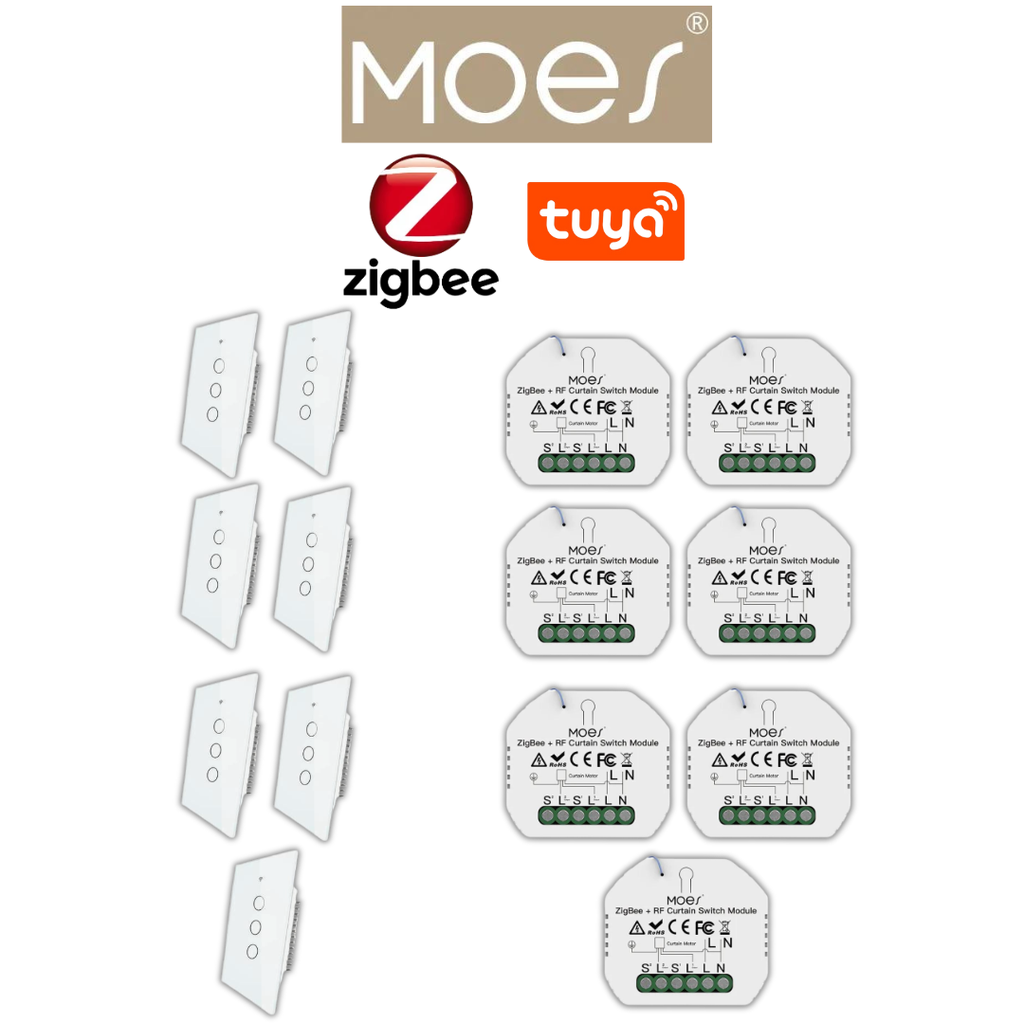 Pack 7 zigbee volet interrupteur sans fil (3 boutons) / PACKMO-Z-VRI-7