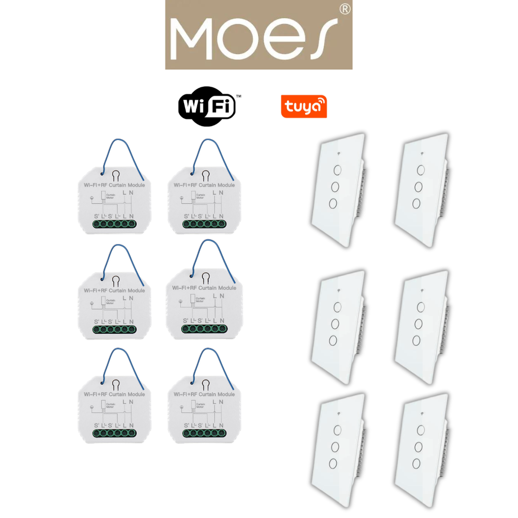 Pack wifi 6 volet roulant interrupteur sans fil / PACKMO-W-VRI-6