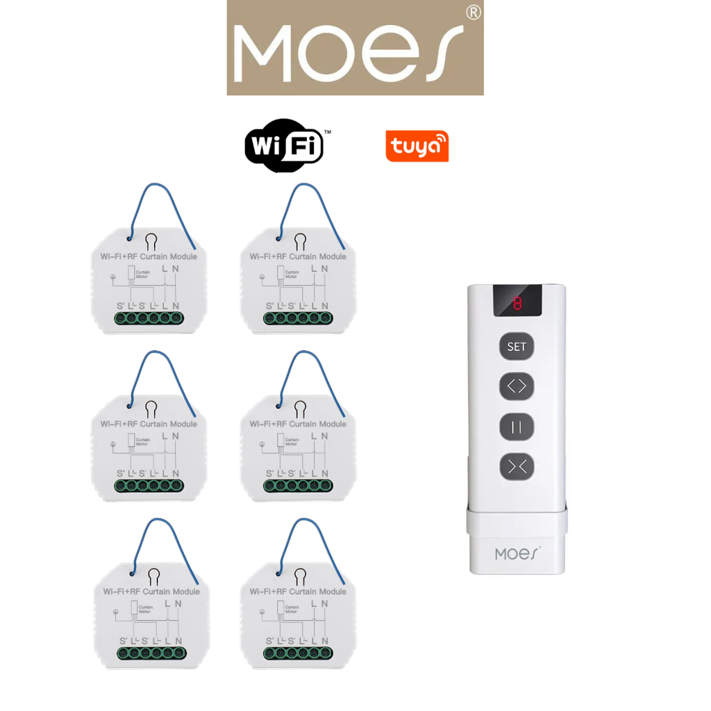 Pack 6 wifi volet roulant, télécommande sans fil / PACKMO-W-VRT9C-6